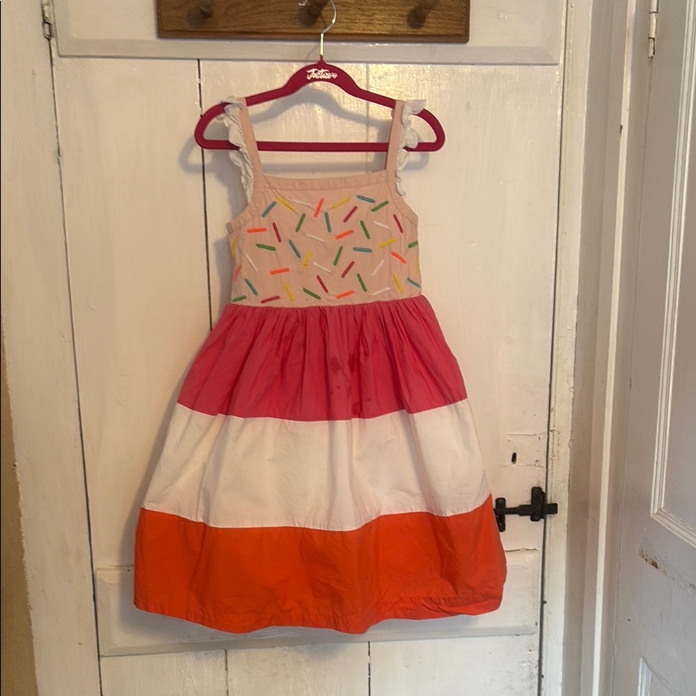 Mini Boden Colorful Kids Dress with Sprinkles Design